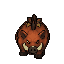 A bristling brown briar boar.